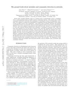 The ground truth about metadata and community detection in networks