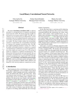 Local Binary Convolutional Neural Networks