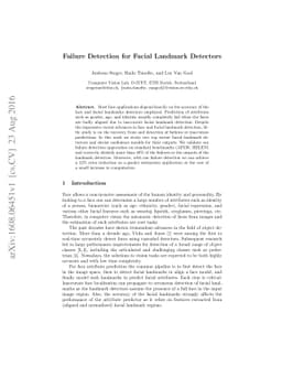 Failure Detection for Facial Landmark Detectors