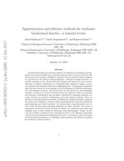 Approximation and inference methods for stochastic biochemical kinetics
  - a tutorial review