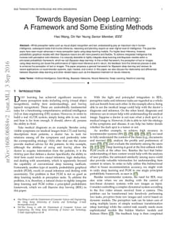 Towards Bayesian Deep Learning: A Framework and Some Existing Methods