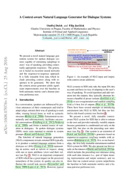 A Context-aware Natural Language Generator for Dialogue Systems