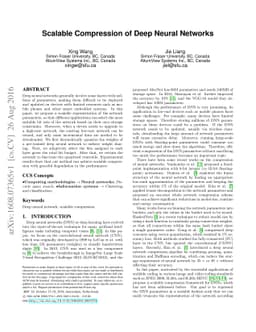 Scalable Compression of Deep Neural Networks