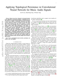 Applying Topological Persistence in Convolutional Neural Network for
  Music Audio Signals