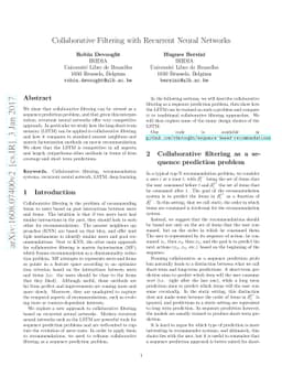 Collaborative Filtering with Recurrent Neural Networks