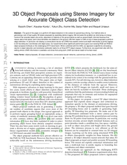 3D Object Proposals using Stereo Imagery for Accurate Object Class
  Detection