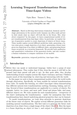 Learning Temporal Transformations From Time-Lapse Videos