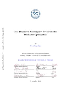 Data Dependent Convergence for Distributed Stochastic Optimization