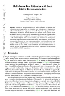 Multi-Person Pose Estimation with Local Joint-to-Person Associations