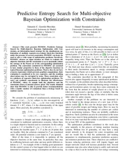 Predictive Entropy Search for Multi-objective Bayesian Optimization with
  Constraints