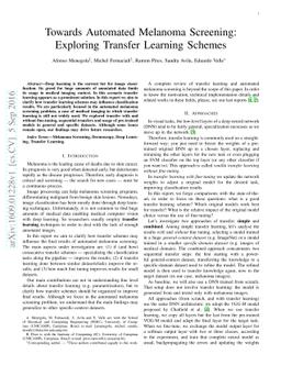 Towards Automated Melanoma Screening: Exploring Transfer Learning
  Schemes