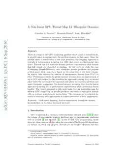 A Non-linear GPU Thread Map for Triangular Domains