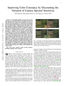 Improving Color Constancy by Discounting the Variation of Camera
  Spectral Sensitivity