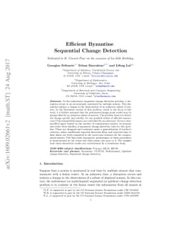 Efficient Byzantine Sequential Change Detection