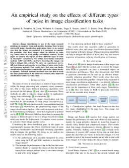 An empirical study on the effects of different types of noise in image
  classification tasks