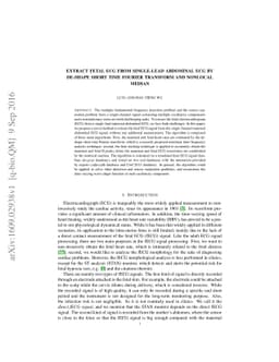 Extract fetal ECG from single-lead abdominal ECG by de-shape short time
  Fourier transform and nonlocal median