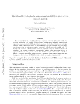 Likelihood-free stochastic approximation EM for inference in complex
  models