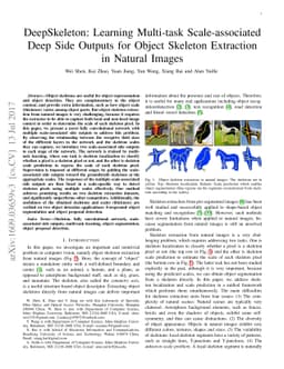 DeepSkeleton: Learning Multi-task Scale-associated Deep Side Outputs for
  Object Skeleton Extraction in Natural Images
