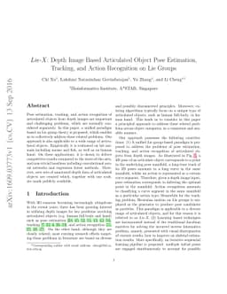 Lie-X: Depth Image Based Articulated Object Pose Estimation, Tracking,
  and Action Recognition on Lie Groups