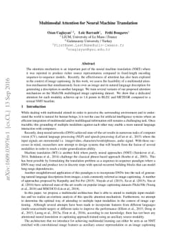 Multimodal Attention for Neural Machine Translation