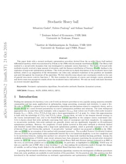 Stochastic Heavy Ball