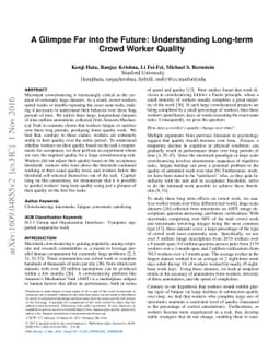 A Glimpse Far into the Future: Understanding Long-term Crowd Worker
  Quality