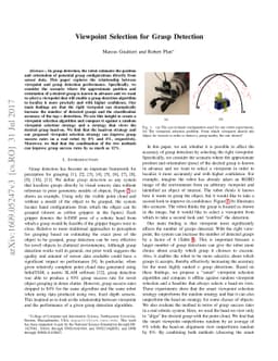 Viewpoint Selection for Grasp Detection