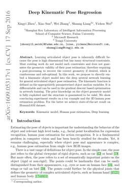 Deep Kinematic Pose Regression