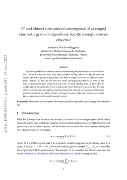 Lp and almost sure rates of convergence of averaged stochastic gradient
  algorithms: locally strongly convex objective