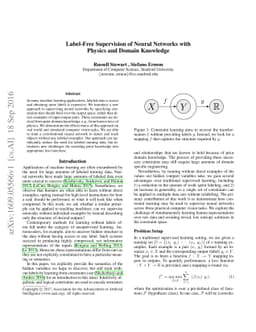 Label-Free Supervision of Neural Networks with Physics and Domain
  Knowledge