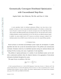 Geometrically Convergent Distributed Optimization with Uncoordinated
  Step-Sizes