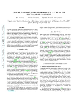 AMOS: An Automated Model Order Selection Algorithm for Spectral Graph
  Clustering