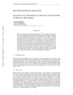 SoftTarget Regularization: An Effective Technique to Reduce Over-Fitting
  in Neural Networks