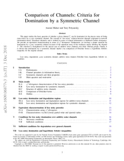 Comparison of Channels: Criteria for Domination by a Symmetric Channel