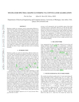 Multilayer Spectral Graph Clustering via Convex Layer Aggregation