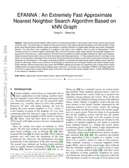 EFANNA : An Extremely Fast Approximate Nearest Neighbor Search Algorithm
  Based on kNN Graph