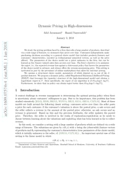 Dynamic Pricing in High-dimensions