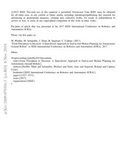 From Perception to Decision: A Data-driven Approach to End-to-end Motion
  Planning for Autonomous Ground Robots