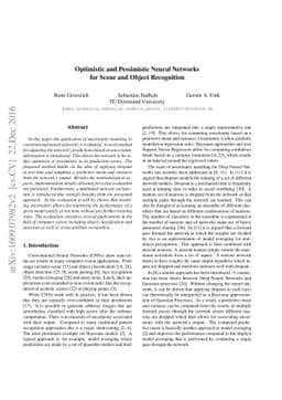 Optimistic and Pessimistic Neural Networks for Scene and Object
  Recognition