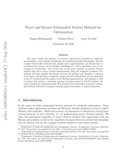Exact and Inexact Subsampled Newton Methods for Optimization