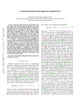 A Fast Factorization-based Approach to Robust PCA