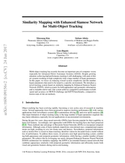 Similarity Mapping with Enhanced Siamese Network for Multi-Object
  Tracking
