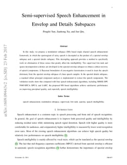 Semi-supervised Speech Enhancement in Envelop and Details Subspaces