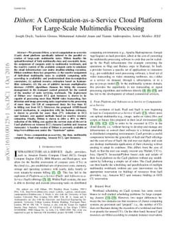 Dithen: A Computation-as-a-Service Cloud Platform For Large-Scale
  Multimedia Processing