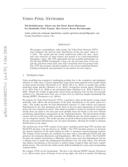 Video Pixel Networks