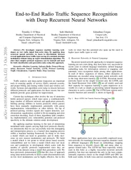 End-to-End Radio Traffic Sequence Recognition with Deep Recurrent Neural
  Networks