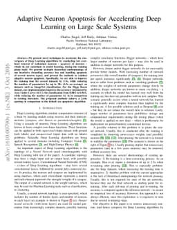 Adaptive Neuron Apoptosis for Accelerating Deep Learning on Large Scale
  Systems