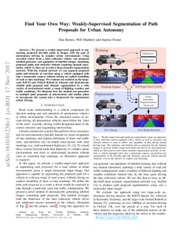 Find Your Own Way: Weakly-Supervised Segmentation of Path Proposals for
  Urban Autonomy