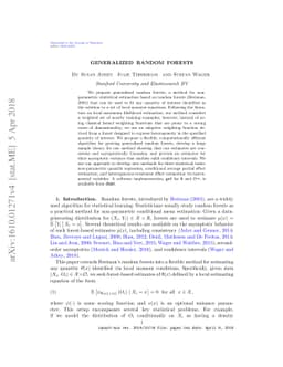 Generalized Random Forests