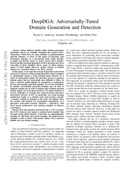 DeepDGA: Adversarially-Tuned Domain Generation and Detection